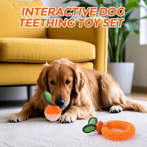 2-Pack Dog Teeth Cleaning Toys, Durable TPU Bite and Brush Dog Toys for Small and Medium Dogs, Dental Chew Toys for Puppy Teething in Saudi Arabia