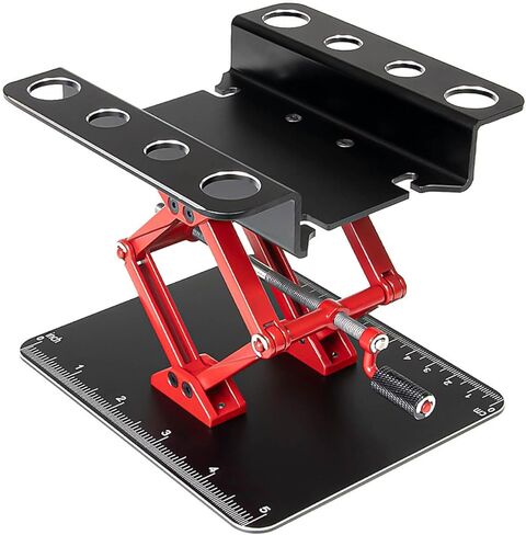 RC Car Work Stand for 1/8 1/10 1/12 1/16 Scale TRX4 Redcat Losi RC Crawler Monster Truck Buggy ، Maluminium Work Workstation 360 Degate Lift Lower ، Black in Saudi Arabia