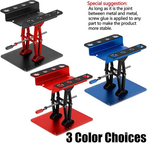 RC Car Work Stand for 1/8 1/10 1/12 1/16 Scale TRX4 Redcat Losi RC Crawler Monster Truck Buggy ، Maluminium Work Workstation 360 Degate Lift Lower ، Black in Saudi Arabia