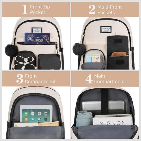 Cute School Backpack for Teen Girls,Backpacks for Women College Students Middle School Travel,Back Pack Bookbag Laptop Bag Mochila Escolares Mujer Niña in Kuwait