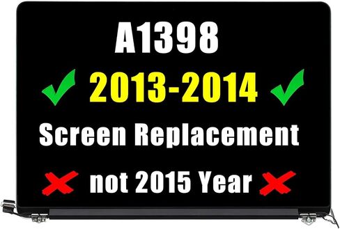 Screen Replacement for MacBook Pro Retina A1398 LCD Screen Display Assembly Mid 2015 EMC 2909 2910 661-02532 (** do not fit A1398 2012-2014 Year**) in Saudi Arabia