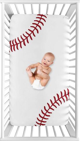 Sweet Jojo Designs Brown and White Football Boy Baby Fitted Crib Sheet for Infant Newborn Nursery Toddler Bed Room Standard Mattress - for The Vintage Foot Ball Sports Themed Footballs Collection in Saudi Arabia