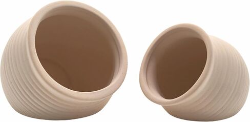 M2Cbridge Pottery جرة سيراميك الطين الطبيعي مزهرية Cichlid الروبيان السمك الصغيرة للعب إخفاء الموائل تولد (الطين الأحمر ، 2pcs) in Kuwait