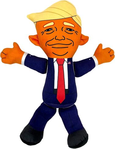 لعبة Trumpy Trump Dog Toy Funny Donald Stuffed Phemed Toy مصممة ليتم مزقها وإعادة صياغتها - RIP وتكشف عن مضغ تفاعلي in Kuwait