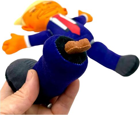 لعبة Trumpy Trump Dog Toy Funny Donald Stuffed Phemed Toy مصممة ليتم مزقها وإعادة صياغتها - RIP وتكشف عن مضغ تفاعلي in Kuwait
