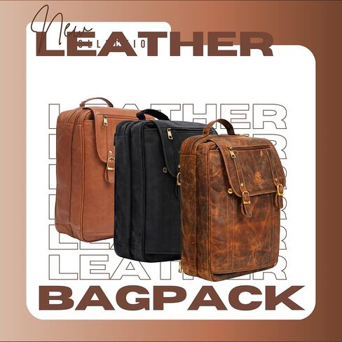 DreamController Leather Backpack Convertible 5in1 Laptop Bag, Shoulder Backpack, Messenger-Crossbody, Trolly Strap & Handle in Saudi Arabia
