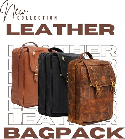 DreamController Leather Backpack Convertible 5in1 Laptop Bag, Shoulder Backpack, Messenger-Crossbody, Trolly Strap & Handle in Saudi Arabia