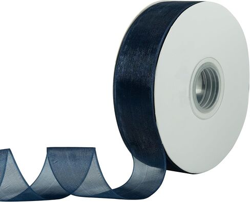 1 Inch White Sheer Organza Ribbon 50 Yards Tulle Ribbon for Wedding Invitations Bridal Flower Bouquets Gift Wrapping Baby Shower Christmas Tree Decor Bows DIY Crafts in Saudi Arabia