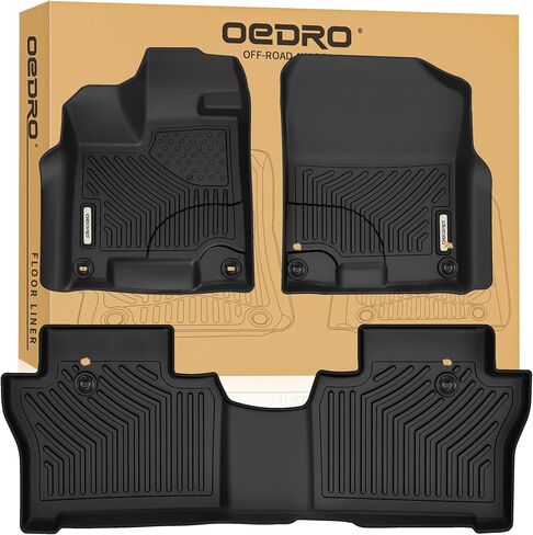 OEDRO Floor Mats Compatible with 2017-2022 Honda CR-V, Includes Front & Rear Seat Rubber Floor Liners Black Vehicle Carpet - All Weather Guard Odorless in Kuwait