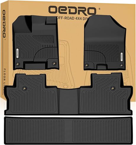 OEDRO Floor Mats Compatible with 2017-2022 Honda CR-V, Includes Front & Rear Seat Rubber Floor Liners Black Vehicle Carpet - All Weather Guard Odorless in Saudi Arabia