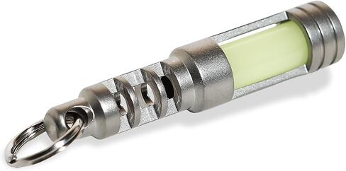 Isotope Chain Reaction Fob - Embrite Glow Pellet - Aqua - Accepts 3x11mm Tritium Vial - Stainless Steel Housing - Everyday Carry - Keychain Accessories - Gifts for Men in Saudi Arabia