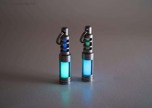 Isotope Chain Reaction Fob - Embrite Glow Pellet - Aqua - Accepts 3x11mm Tritium Vial - Stainless Steel Housing - Everyday Carry - Keychain Accessories - Gifts for Men in Saudi Arabia
