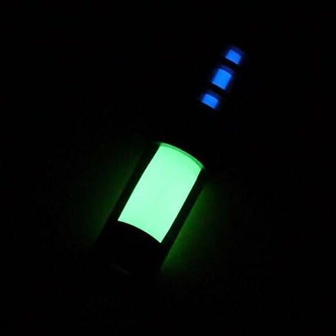 Isotope Chain Reaction Fob - Embrite Glow Pellet - Aqua - Accepts 3x11mm Tritium Vial - Stainless Steel Housing - Everyday Carry - Keychain Accessories - Gifts for Men in Saudi Arabia