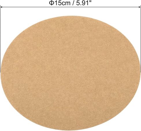 PATIKIL 5.9-inch Round Cardboard Paper, 20 Pcs 200GSM Blank Disc Circles Slices Cutouts Paper for Party Decorations DIY Craft Arts Drawing Painting Writing, Brown in Kuwait