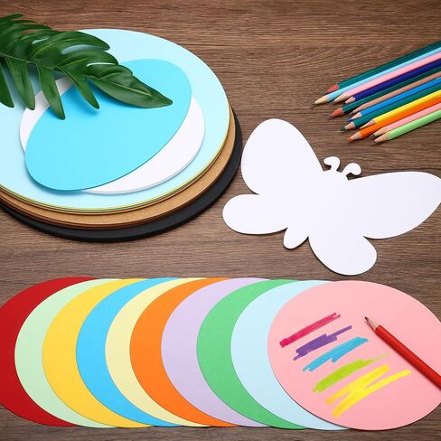 PATIKIL 5.9-inch Round Cardboard Paper, 20 Pcs 200GSM Blank Disc Circles Slices Cutouts Paper for Party Decorations DIY Craft Arts Drawing Painting Writing, Brown in Kuwait