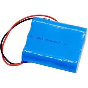 11.1v 2600mah 3s1p 18650 Rechargeable Lithium Ion Battery, with Ntc PCB and Connector
