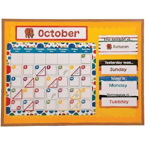 Eric Carle Calendar Set - Educational - Classroom Decorations - Bulletin Board Decor - 150 Pieces