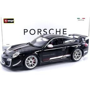Bburago 1:18 Scale Porsche GT3 RS 4.0 Black Diecast Car Model - Functional Interior, Opening Doors, Working Wheels