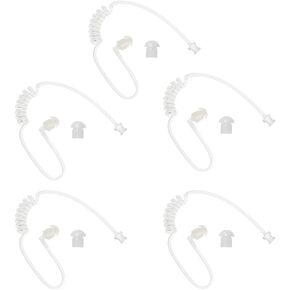 CLS1110 Earpieces for Motorola Radios with PTT/Mic,Compatible CP200D CP100D R2 CP200 CP185 BPR40 CLS1410 CLS1110 RMU2040 RMU2080D Walkie Talkie Acoustic Tube Surveillance Headset