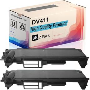 DV411 Developer Unit Compatible for Konica Minolta bizhub 223 283 36 363 42 423 Printers, High Yield 150000 Pages, Print More Pages (2-Pack Black)