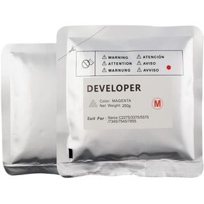 4pcs 250G Developer Powder Compatible with C2275 C3375 C4475 C5575 C7345 C7545 C7855 C2270 C3370 C4470 C5570 Iron Powder(4pcs Yellow 250G)