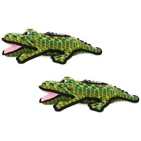 TUFFY - World's Tuffest Soft Dog Toy - Ocean Alligator-Squeakers - Multiple Layers. Made Durable, Strong & Tough. Interactive Play (Tug, Toss & Fetch). Machine Washable & Floats. (Combo Pack)