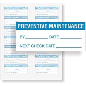 SmartSign Preventive Maintenance Labels in Dispenser Box| Pack of 350, 0.625" x 1.5" Adhesive Vinyl Stickers, Made in USA