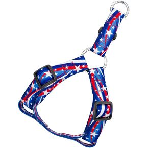Country Brook Petz - Star Spangled Step-in Dog Harness - Americana Collection Featuring Patriotic Designs (5/8 Inch, Small)
