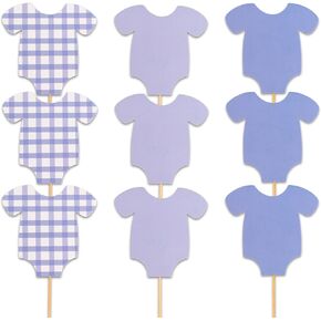 Baby Cloth Cake Topper - Short Sleeve Onesies Bodysuits For Baby Shower,Bodysuits Birthday Party Cake Topper,Gender Reveal Neutral Party Supplies (cloth topper green)