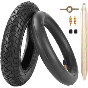 10x2 Scooter Tire 54-152 10" Tyre + 45° Inner Tube Inflatable Tire for Folding Electric Bicycle Smart Self Balancing 2-wheel Scooter Explosion-Proof Thicker Rubber