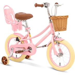 Glaf Toddler Bike 3-5 12 14 16 20 Inch Girls Bike Training Wheels and Baby Doll Seat for 2-12 Years Old Kids Bike Bicycle with Basket Adjustable Seat in Kuwait