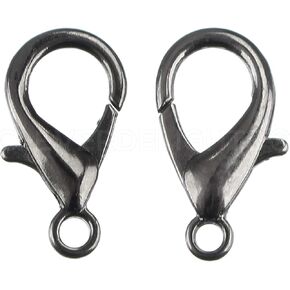 50 Pack - CleverDelights Lobster Clasps - 21x12mm - Gunmetal Color