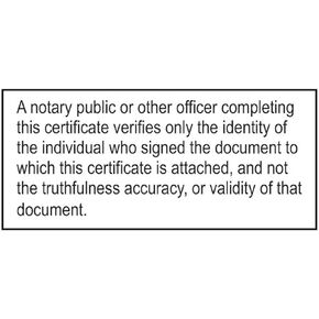 Stock Stamp: New 2015 SELF-Ink California Notary Verbage Stamp with Correct wordings, Mount May Varies. - 7/8" x 2-3/8"