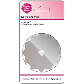 Kay's Crochet Edge Fleece Blade for Making Perfect Holes for Crochet Edge Projects