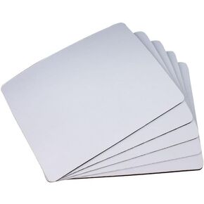 White Sublimation-Ready Mouse Pad - 22x18x0.2cm Blank Rectangular Pad for Heat Press Transfer | DIY Craft Printing Surface and Office Desk Accessories with Wrist Rest