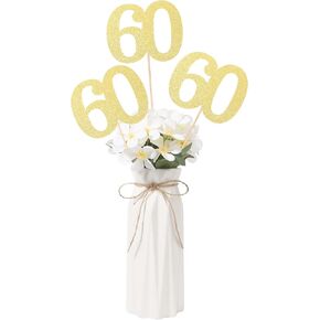 Gexolenu NO 80, 10 Pack Double-Sided Gold Glitter 80th Birthday Centerpieces for Tables, Number 80 Birthday Table Toppers Party Centerpiece Sticks Party Supplies in Kuwait