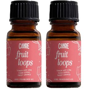 CANDECraftCo Premium Fragrance Oil – Diffuser Oils Fragrances Scented for Home, Candle Soap Making Supplies, Aromatherapy Blends for House (0.34 Fl Oz) (2-Pack, Fruit Loops)