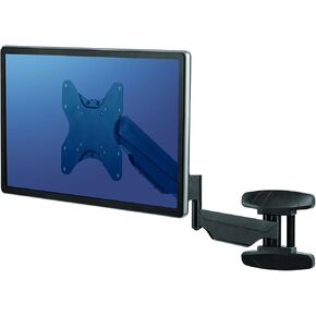 Fellowes 8043501 Floating TV Stand, Wall Mounted TV and Computer Monitor Stand with Single Monitor Arm, 42 Inch Monitor Capacity