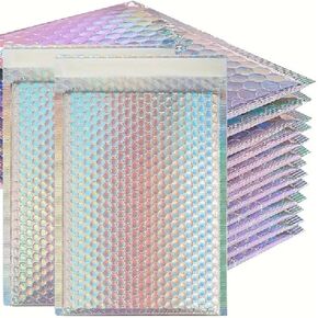 200#2 Glamour Holographic Bright and Shiny Metallic Exterior Padded Bubble Mailers Envelopes Self Sealing Bags 8.5x12