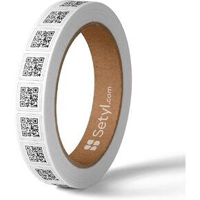 Extra Small Asset Tags - 100 Pack Durable QR Code Labels for Tracking Small IT Devices and Equipment