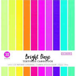 ColorBok Bright Days Designer Textured Cardstock Paper Pad, 12" x 12"