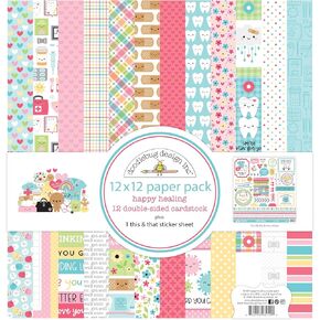 Doodlebug Double-Sided Paper Pad 12"X12"-Happy Healing