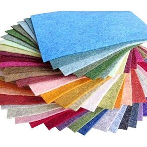 38 Piece Merino Wool Blend Felt - Heathered Colors - Made in USA - OTR Felt (6X6 inches)