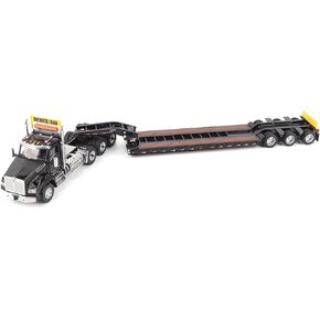 Diecast Masters 1/50 Black Kenworth T880 SBFA W/Black Trail King TK120 HDG Lowboy Trailer 71134