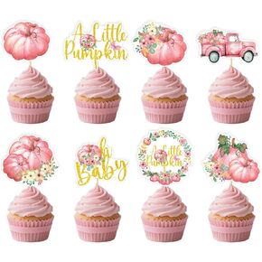 Wildflower Birthday Party Decorations - 40PCS Wildflower Baby Shower Decorations Floral Cupcake Toppers Flower Cake Decor Garden Themed Wedding Bridal Shower Supplies for Girls Women