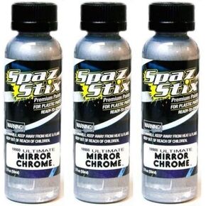 Spaz Stix 3X SZX10000 COMBO 3x Ultimate Mirror Chrome Airbrush Paint Lexan INCLUDES CHICAGOLAND RC COUPON