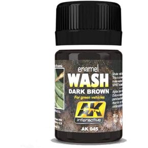 AK-Interactive Enamel Wash for Green Vehicles - 35 ML / 1.18 Fl.Oz Jar - Model Building Paints and Tools # 045