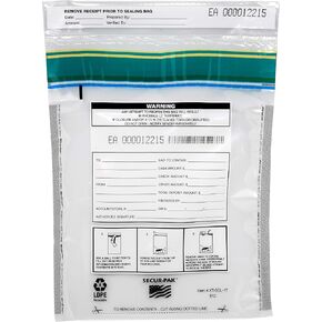 Deposit Bags with Pocket - Pack of 100 - Premium, Level 4 Security Tamper Evident, Clear Security Bags - Self Sealing, Transparent 2.5 Mil Plastic - 9" x 12" - SECUR-PAK
