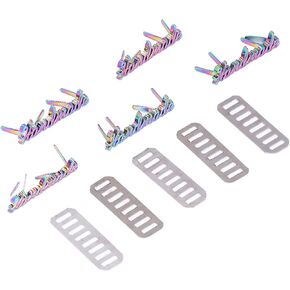 5 Pieces Metal Handmade Tag Labels, Colorful Retro DIY Bag Label Handmade Tags for Jewelry Making Crafts, Sewing Clothing Decoration and More