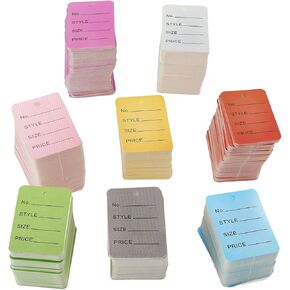 2000 Pcs Price Tags, 1.97 x 1.38 Inch Multicolored Paper Tags, 8 Colors Blank Paper Display Label Hang Tags, Merchandise Marking Tag, Display Label for Product Clothing Jewelry